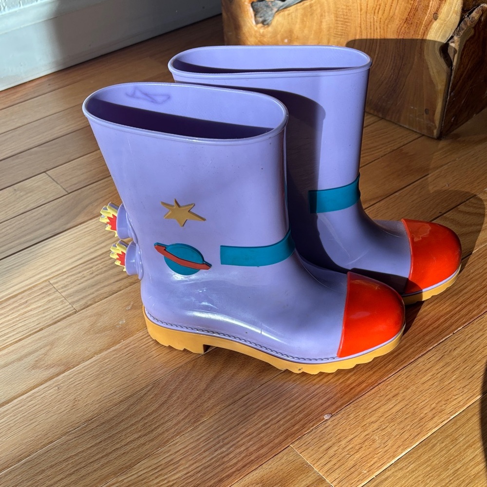 Kids Fabula Melissa Space-Themed Rain Boots